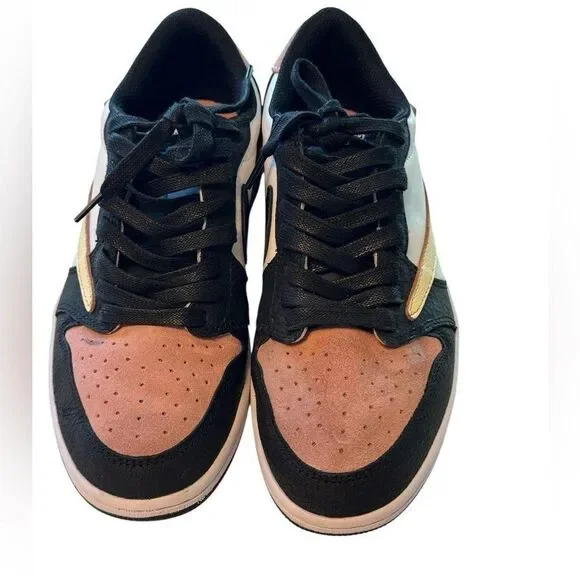 Nike Air Travis Scott Jordan 1 Lows Pink Yellow Cactus Jack Men’s 8 RARE - Picture 5 of 8